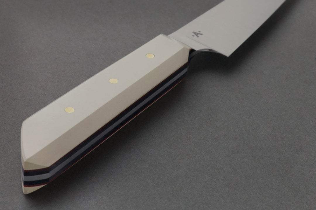 95 mm Stainless Steel Paring - Micarta, handle close-up