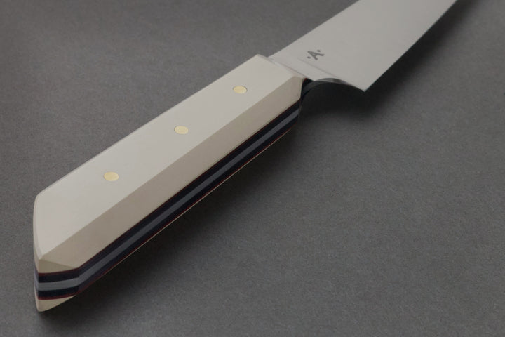 95 mm Stainless Steel Paring - Micarta, handle close-up