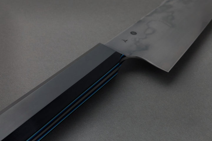 245 mm Carbon Steel Gyuto - Micarta, handle close-up