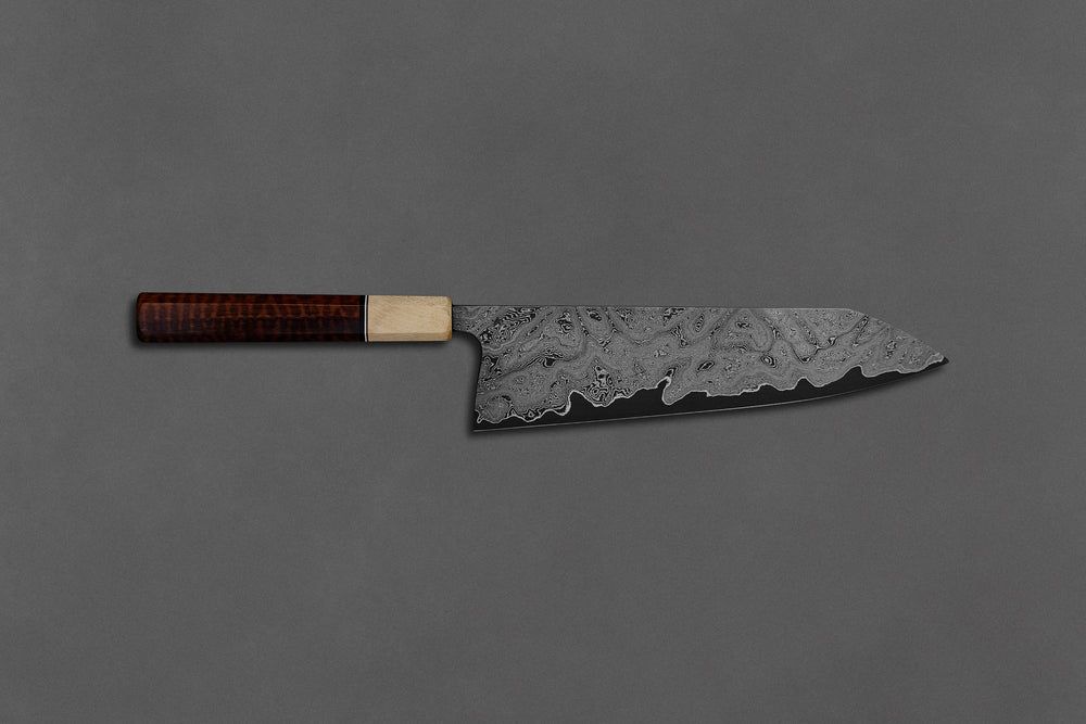 245 mm Carbon Steel Kiritsuke - Snakewood