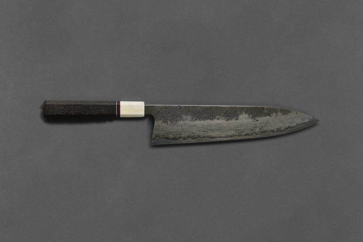 260 mm Carbon Steel Gyuto - Bog Oak