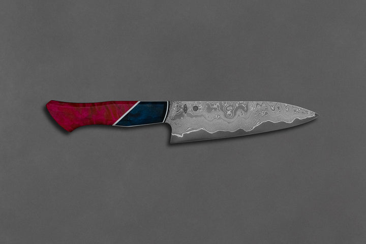 145 mm Damascus Petty - Dyed Maple