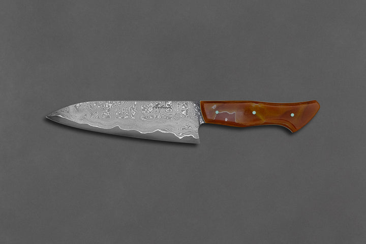 155 mm Damascus Petty - Resin