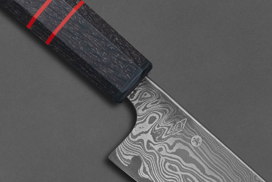 165 mm Damascus Utility - Bog Oak