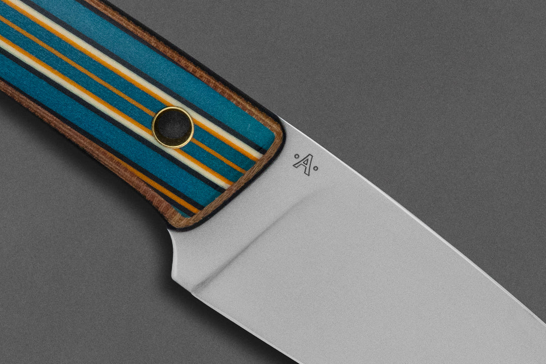 85 mm Stainless Steel Drop Point - Micarta