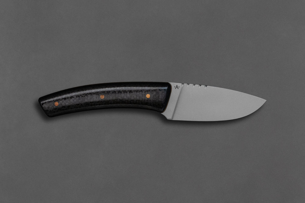 75 mm Stainless Steel Drop Point - Carbon Fiber