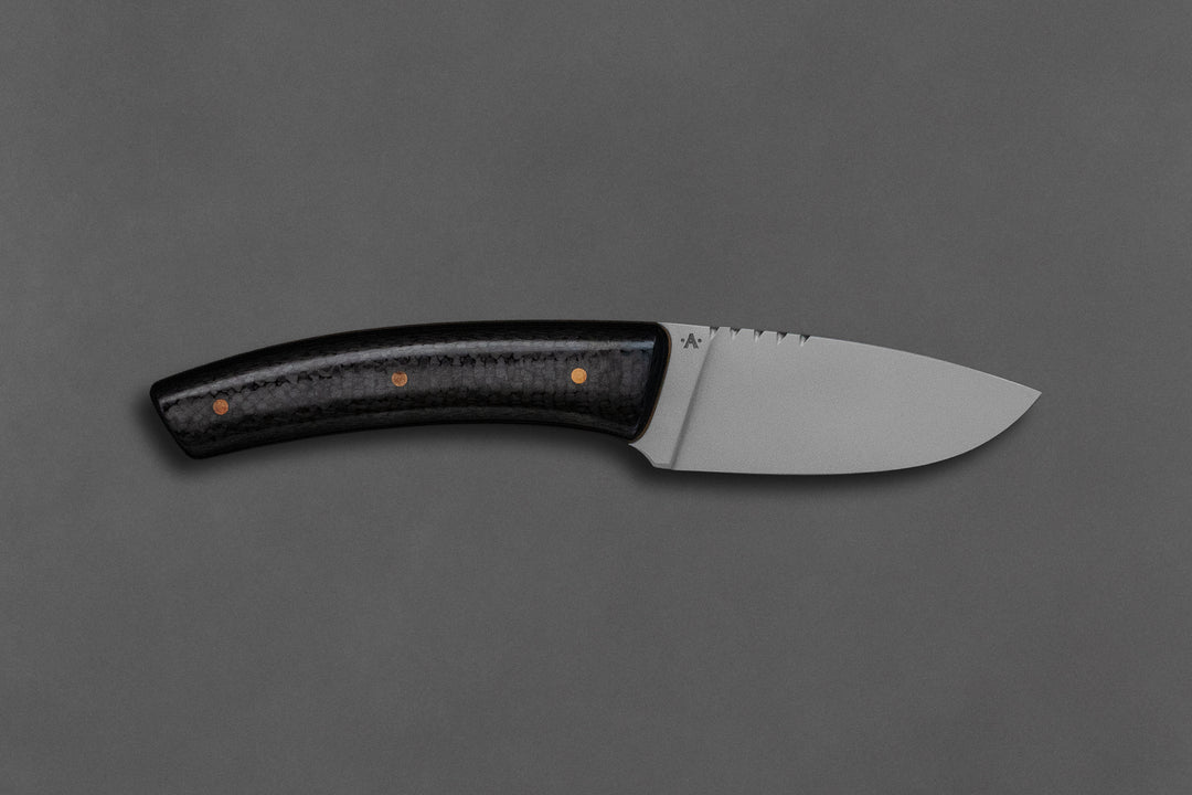 75 mm Stainless Steel Drop Point - Carbon Fiber