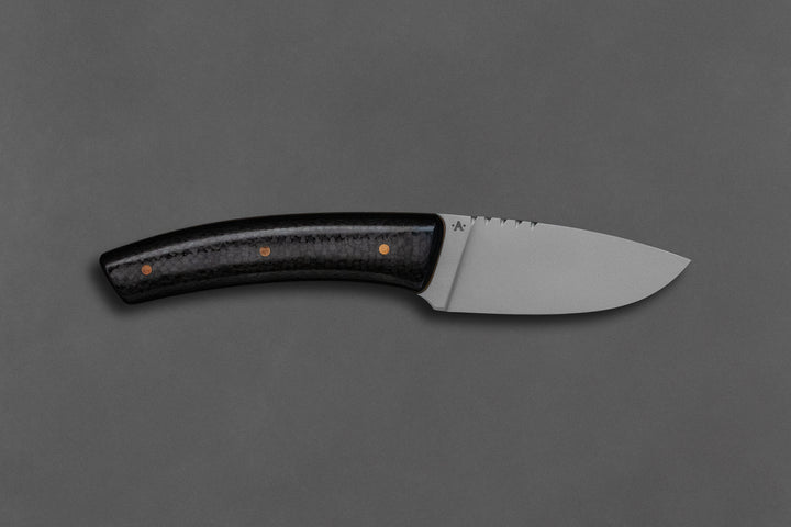 75 mm Stainless Steel Drop Point - Carbon Fiber