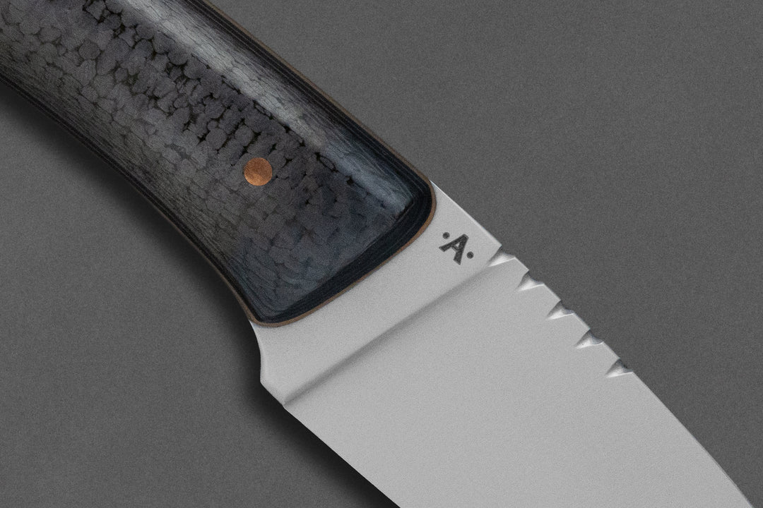 75 mm Stainless Steel Drop Point - Carbon Fiber