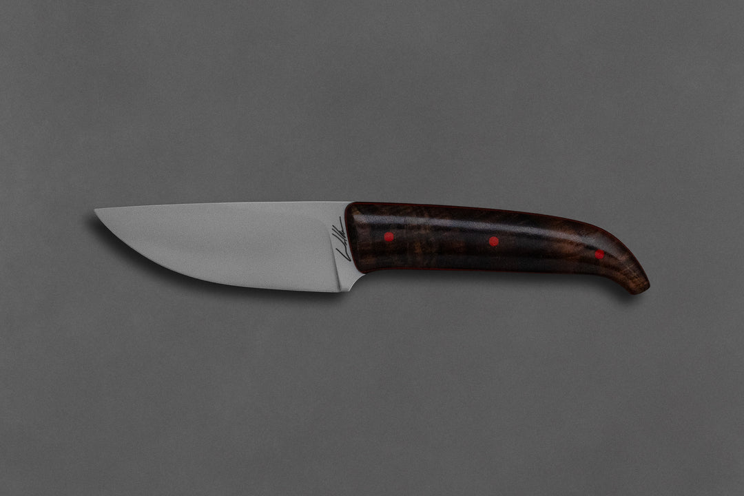 80 mm Stainless Steel Drop Point - Black Walnut