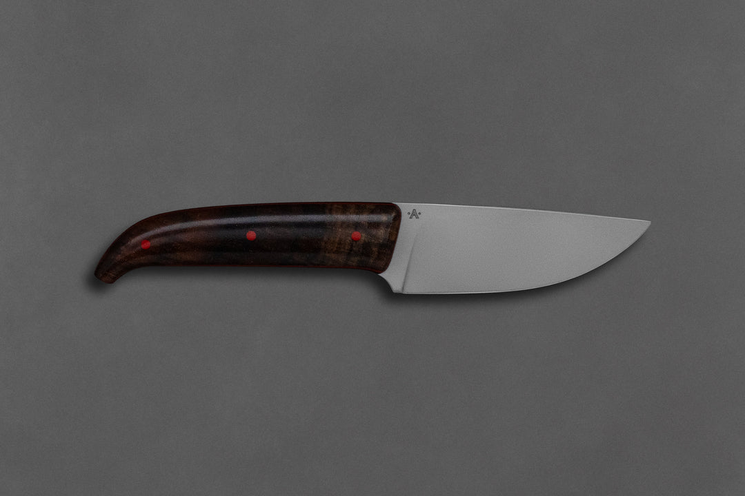 80 mm Stainless Steel Drop Point - Black Walnut