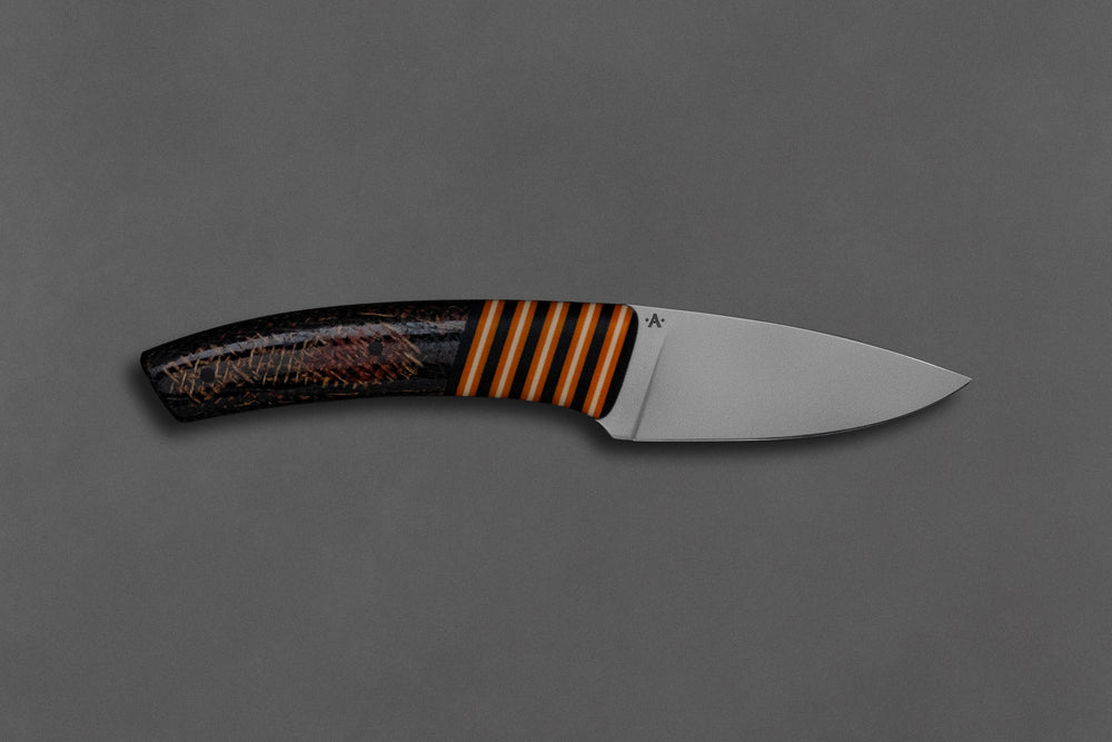 75 mm Stainless Steel Drop Point - Micarta