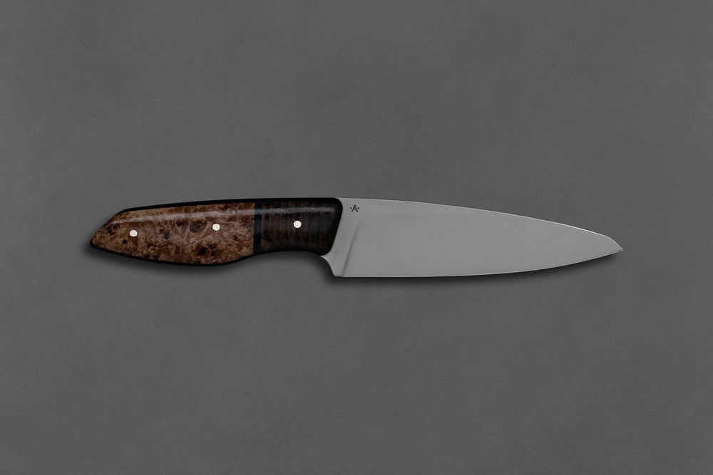 125 mm Stainless Steel Clip Point - Maple Burl