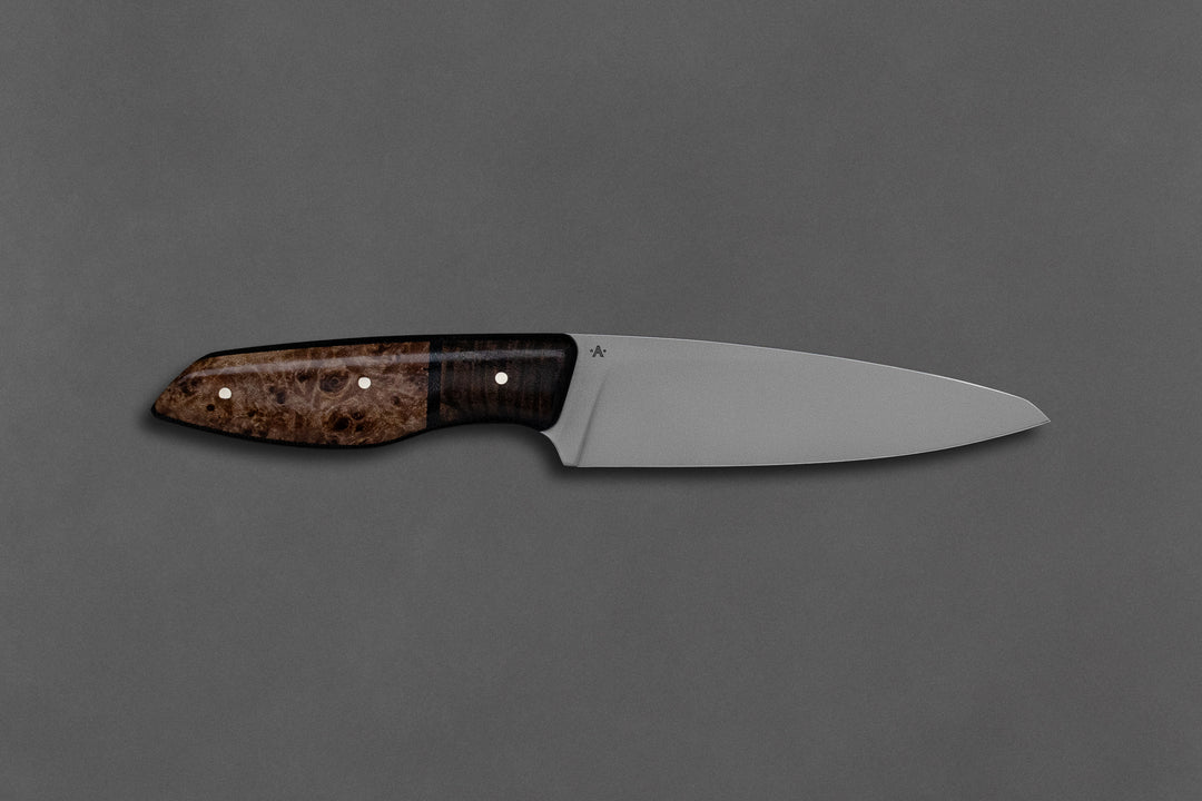 125 mm Stainless Steel Clip Point - Maple Burl