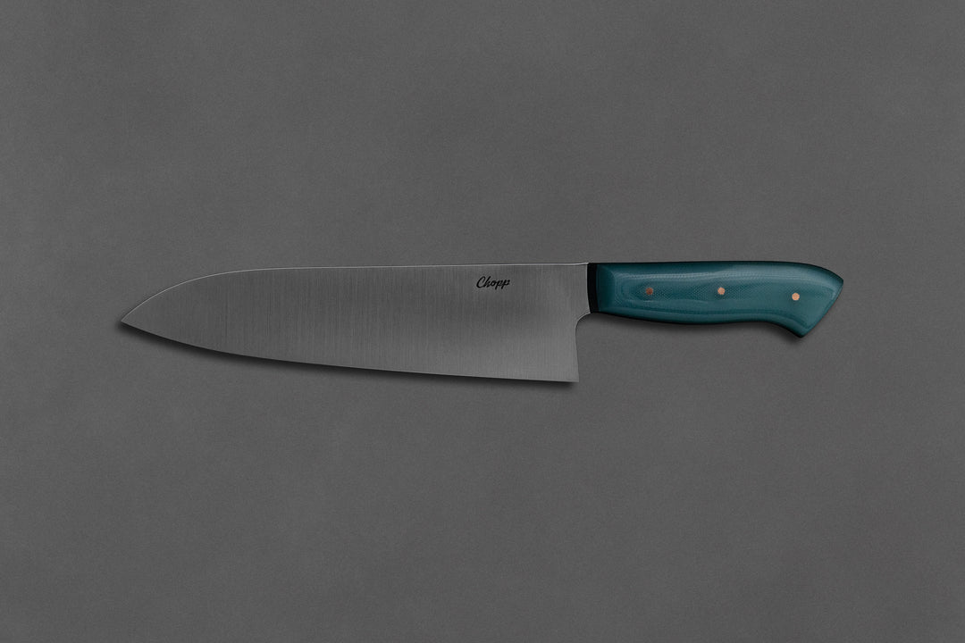 215 mm "Cathedral" Gyuto - Icon Jade G10