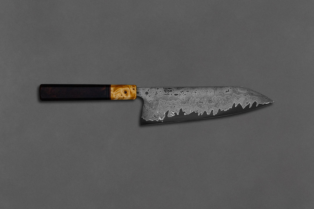 215 mm Damascus Gyuto - Desert Ironwood