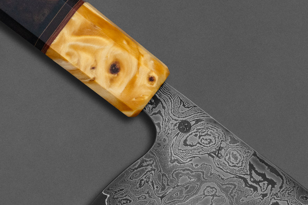 215 mm Damascus Gyuto - Desert Ironwood