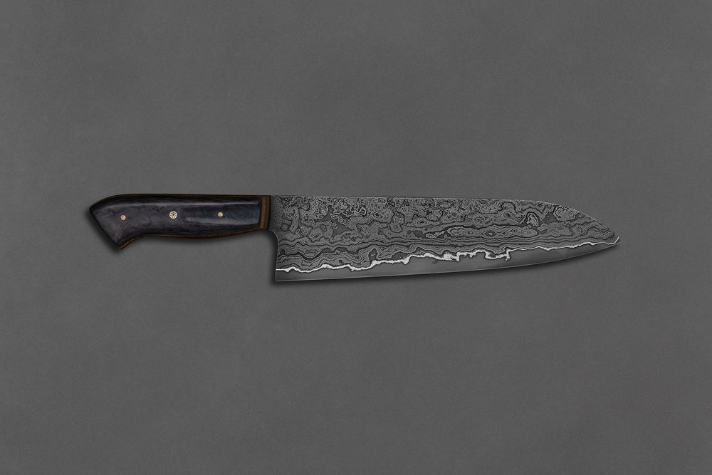 230 mm Damascus Gyuto - Carbon Fiber