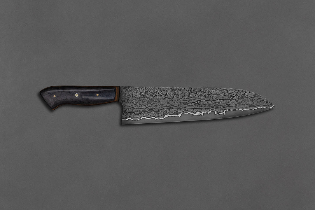 230 mm Damascus Gyuto - Carbon Fiber