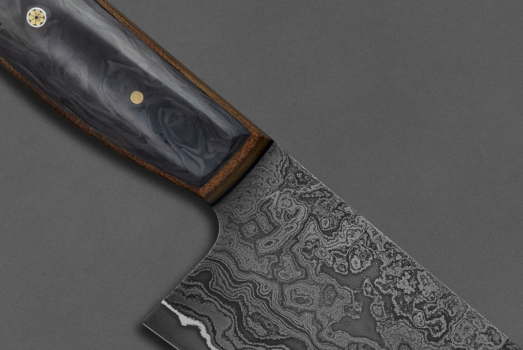 230 mm Damascus Gyuto - Carbon Fiber