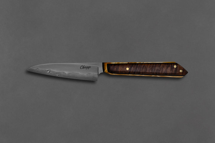 90 mm Damascus Paring - Ringed Gidgee