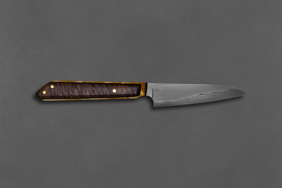 90 mm Damascus Paring - Ringed Gidgee