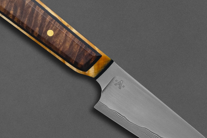90 mm Damascus Paring - Ringed Gidgee