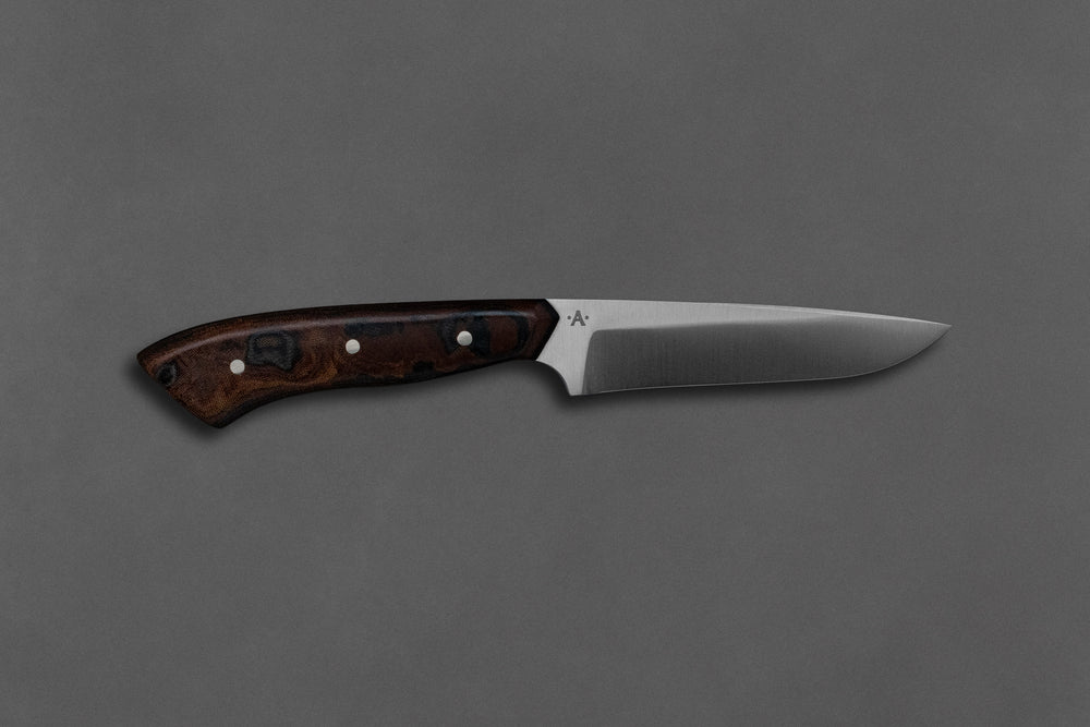 95 mm Stainless Steel Drop Point - Micarta