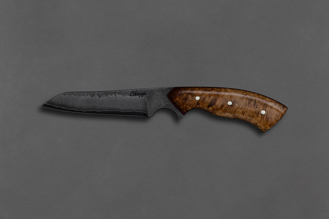 90 mm Carbon Steel Wharncliffe - Amboyna