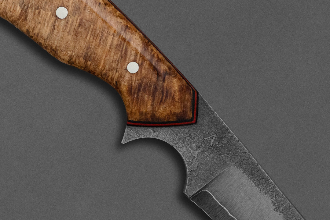 90 mm Carbon Steel Wharncliffe - Amboyna