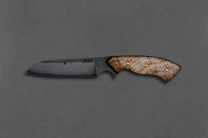 95 mm Carbon Steel Wharncliffe - Tasmanian Blackwood