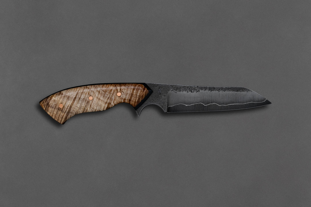 95 mm Carbon Steel Wharncliffe - Tasmanian Blackwood