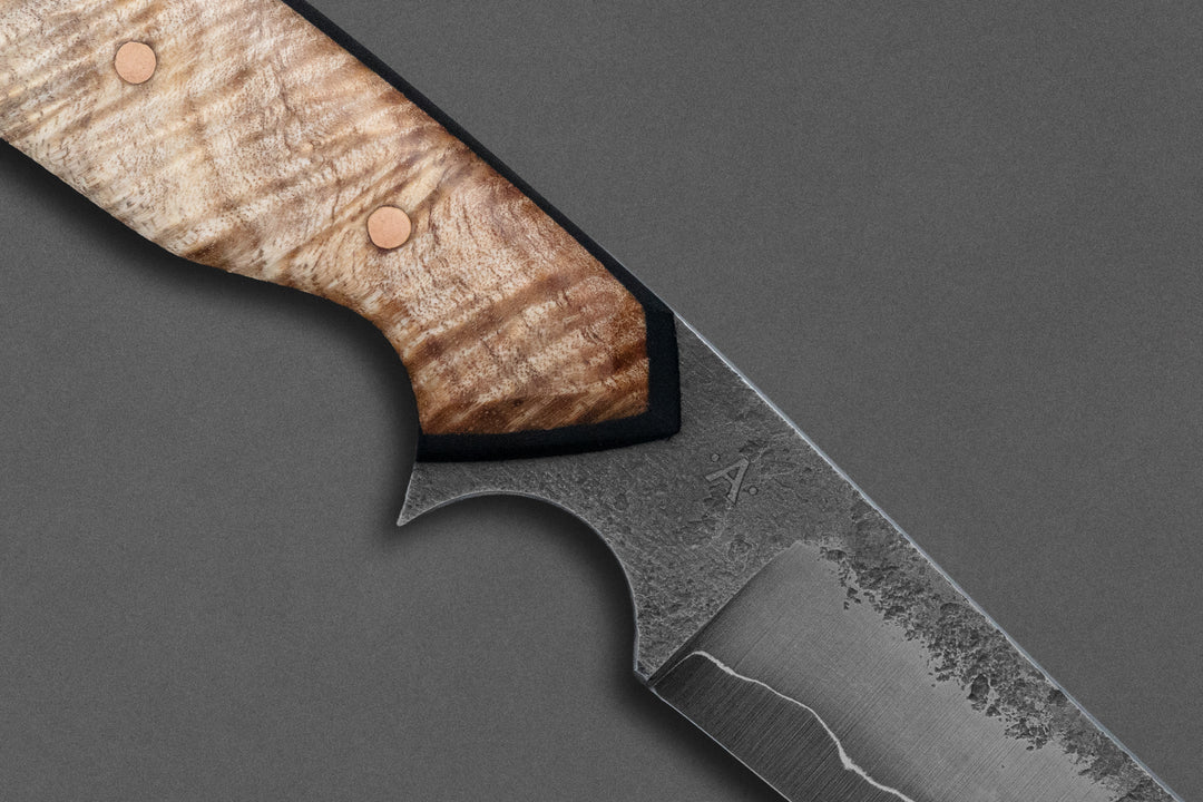 95 mm Carbon Steel Wharncliffe - Tasmanian Blackwood