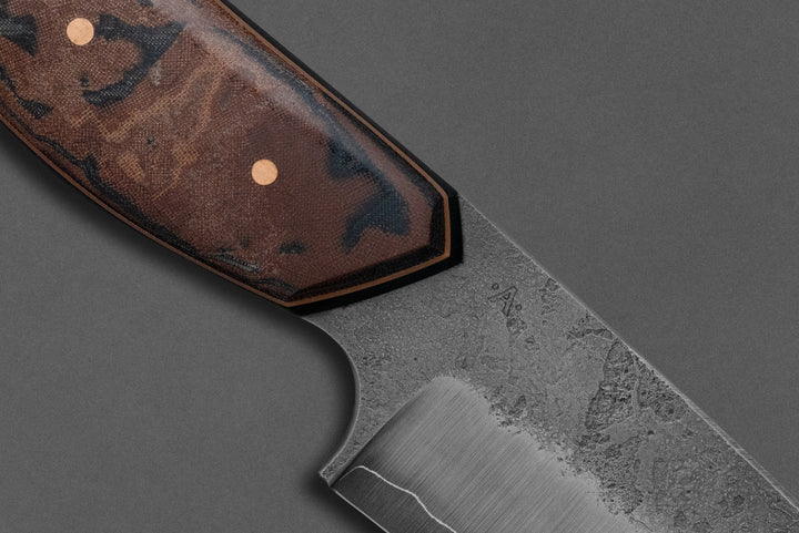125 mm Carbon Steel Drop Point - Micarta