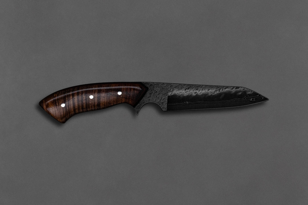95 mm Damascus Wharncliffe - Koa
