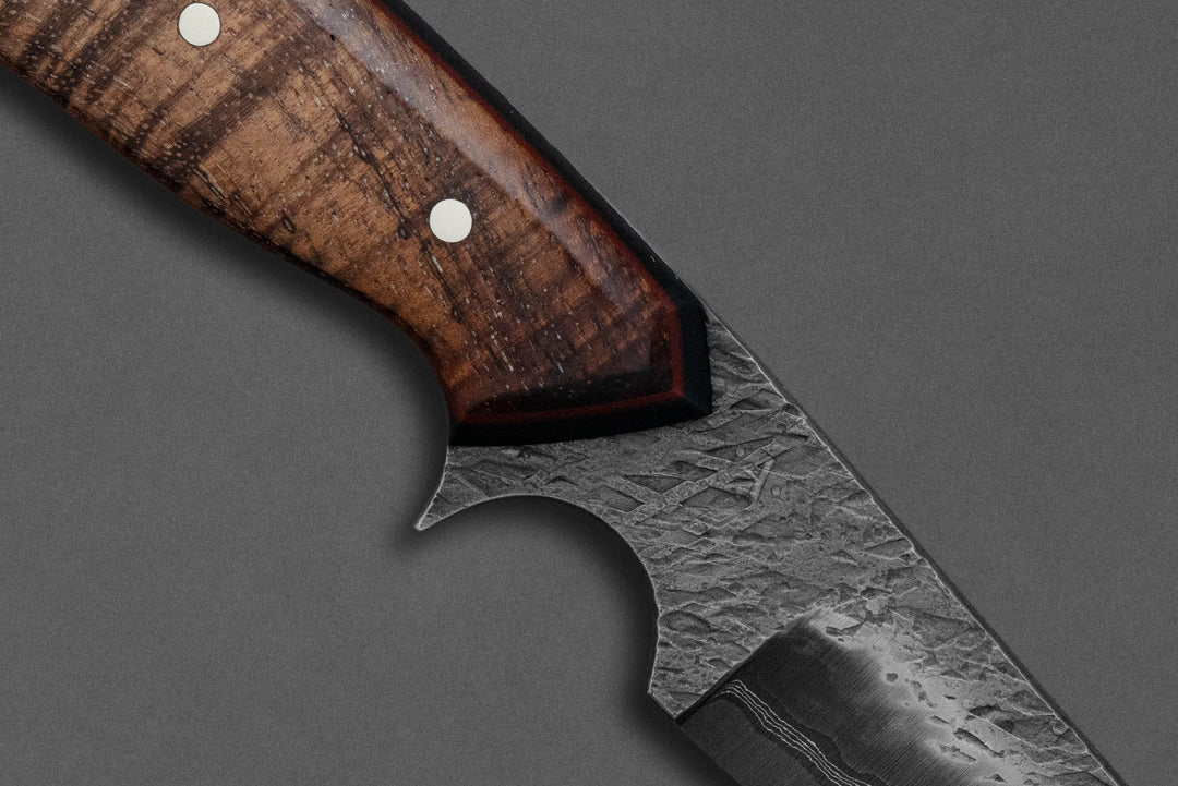 95 mm Damascus Wharncliffe - Koa