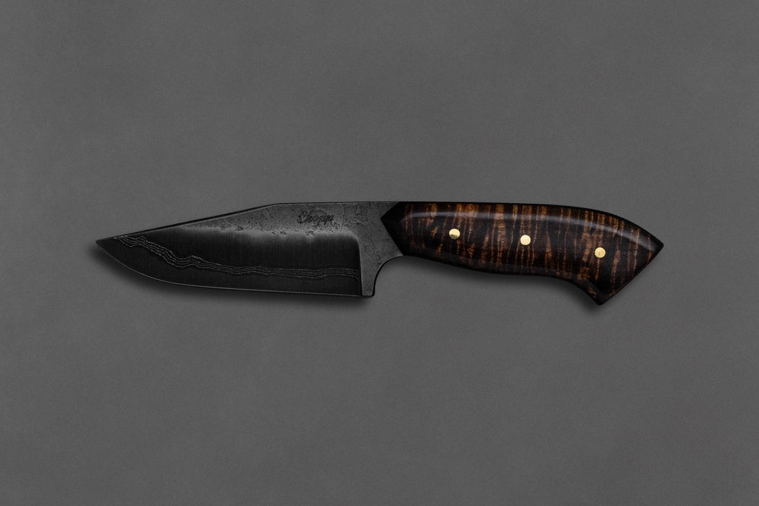 100 mm Damascus Clip Point - Tasmanian Blackwood