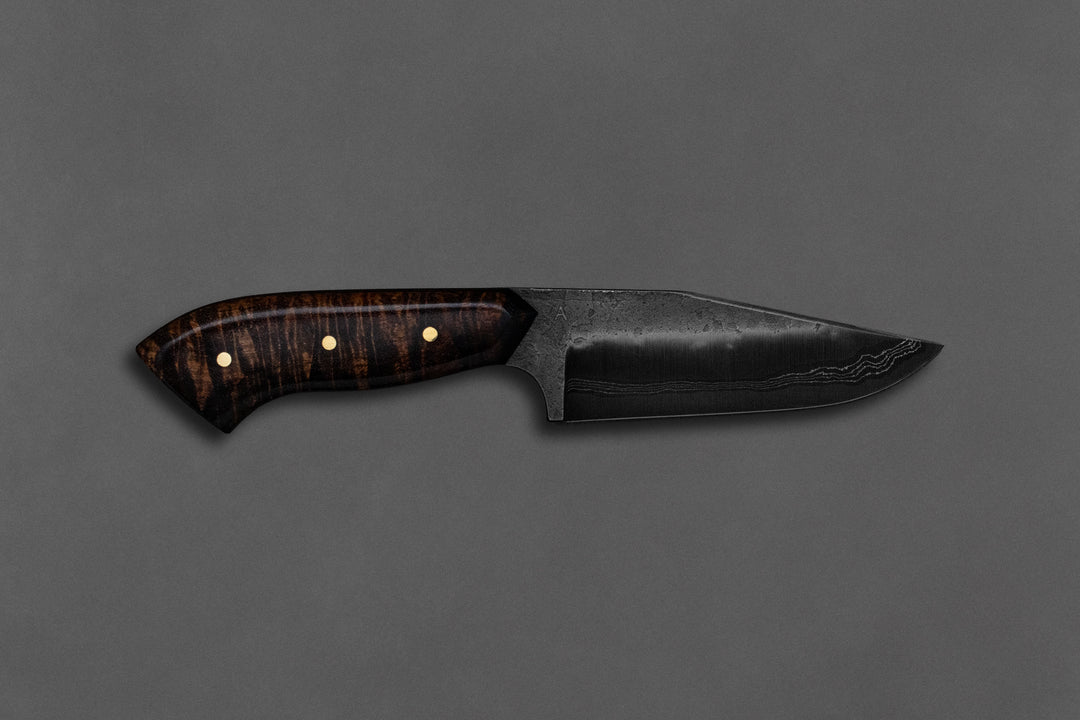 100 mm Damascus Clip Point - Tasmanian Blackwood