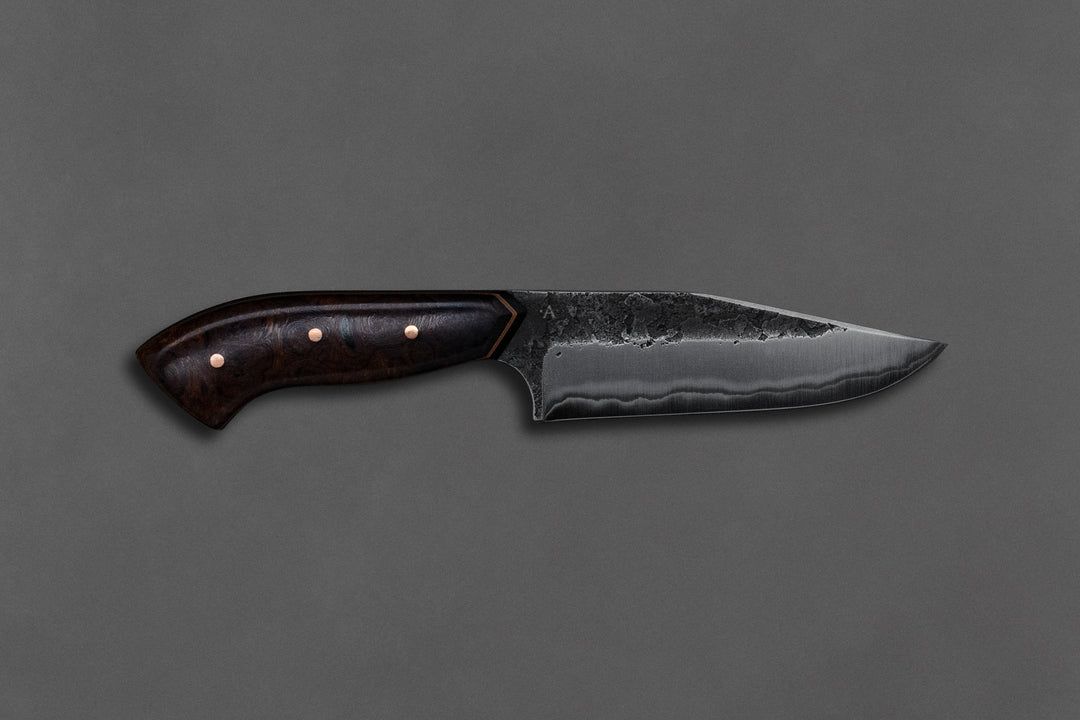 110 mm Carbon Steel Clip Point - Desert Ironwood