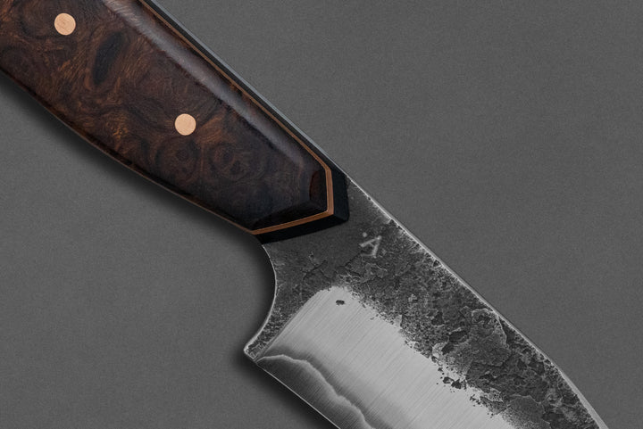 110 mm Carbon Steel Clip Point - Desert Ironwood