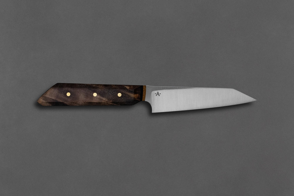 95 mm Stainless Steel Paring - Black Walnut