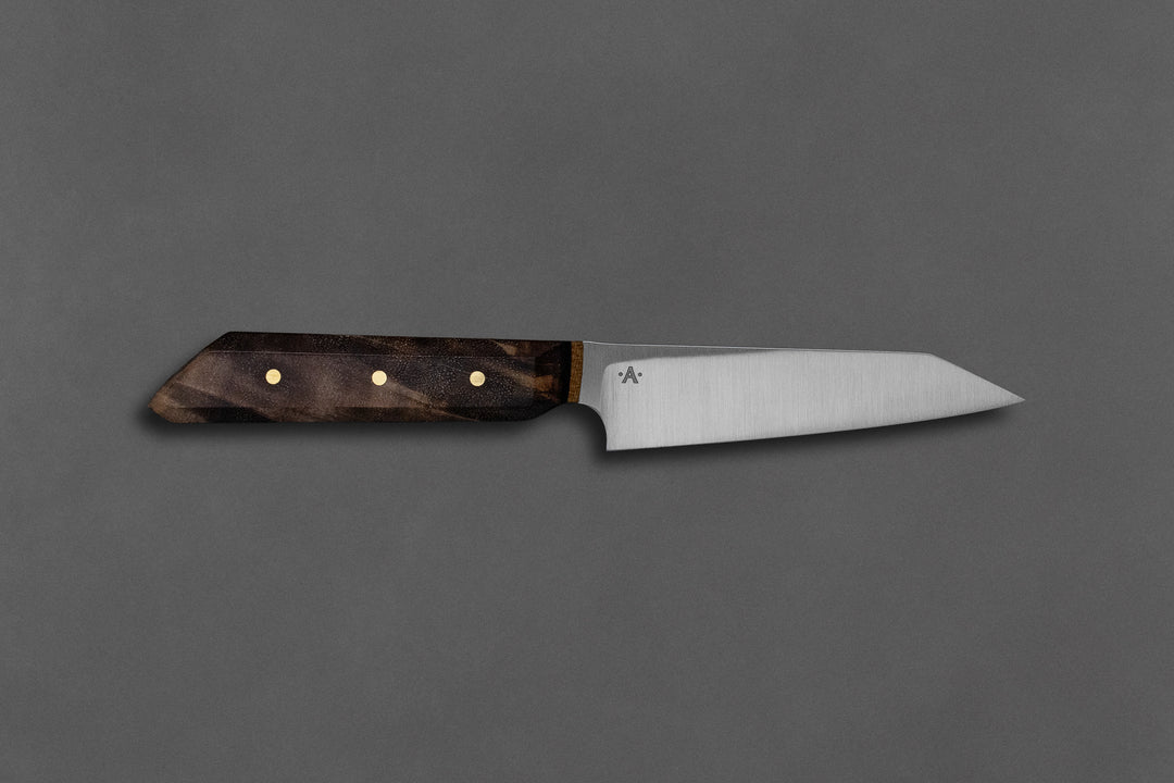 95 mm Stainless Steel Paring - Black Walnut