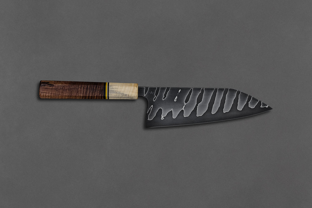 175 mm Carbon Steel Santoku - Koa