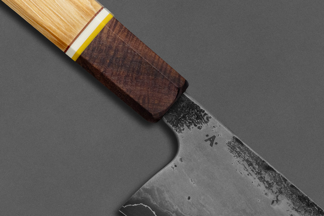 185 mm Carbon Steel Santoku - Huon Pine