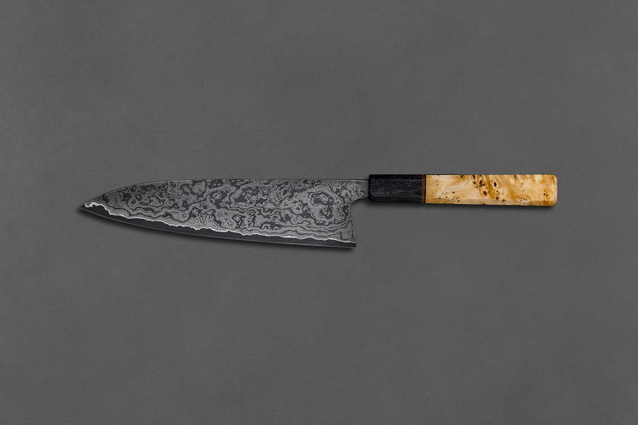 230 mm Carbon Steel Gyuto - Huon Pine