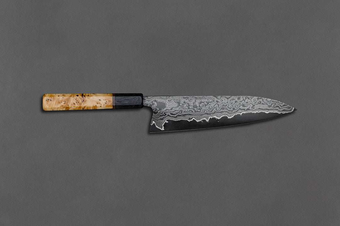230 mm Carbon Steel Gyuto - Huon Pine