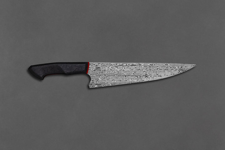225 mm Damascus Chef - Carbon Fiber