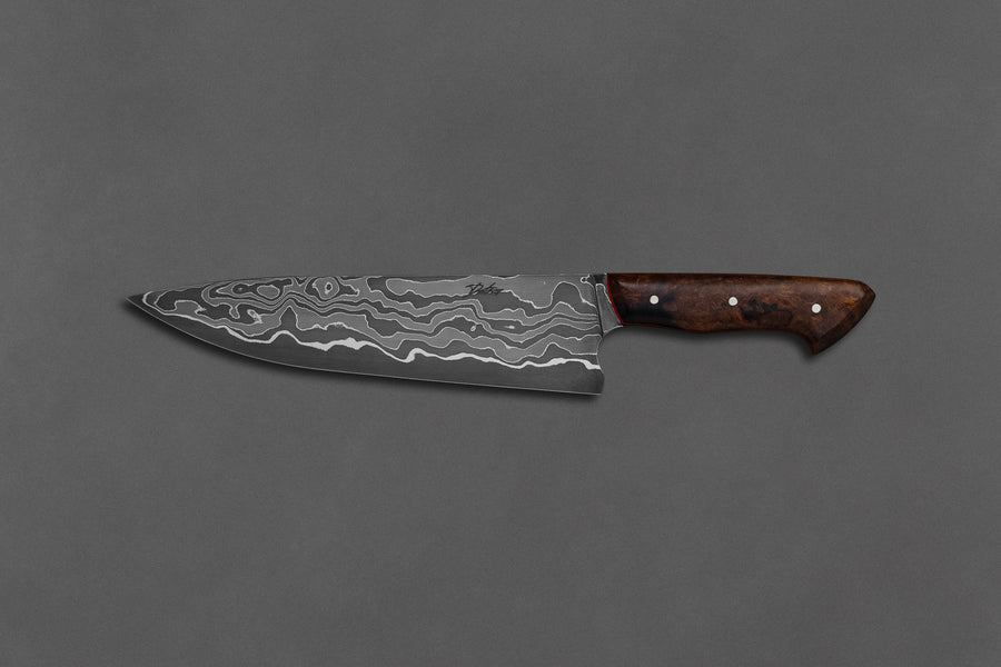 215 mm Damascus Chef - Desert Ironwood