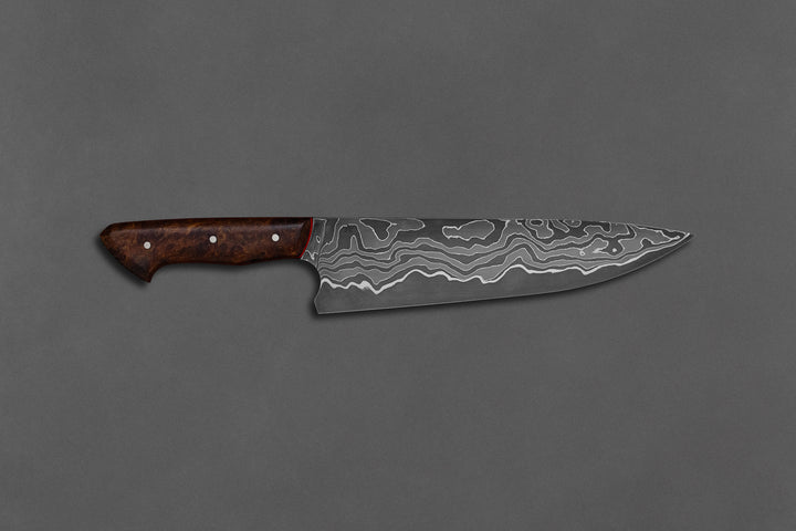 215 mm Damascus Chef - Desert Ironwood