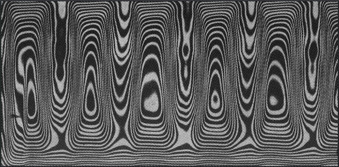 Example Damascus pattern: repeating wave layers